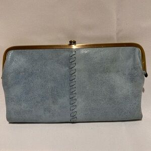 HOBO 8 1/2 x 5 powder blue vintage Lauren wallet